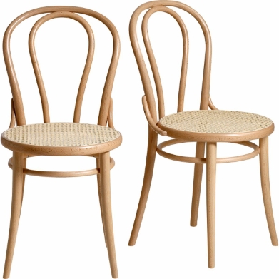 chaise bistrot bois cannee