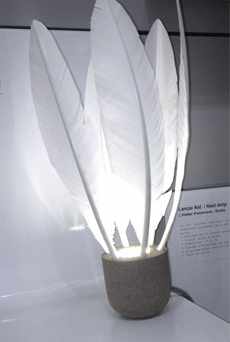 Cahier de tendance M&O 01-2013 Made in Design Luminaire badminton plume
