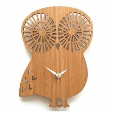 horloge en bois chouette Prairymood