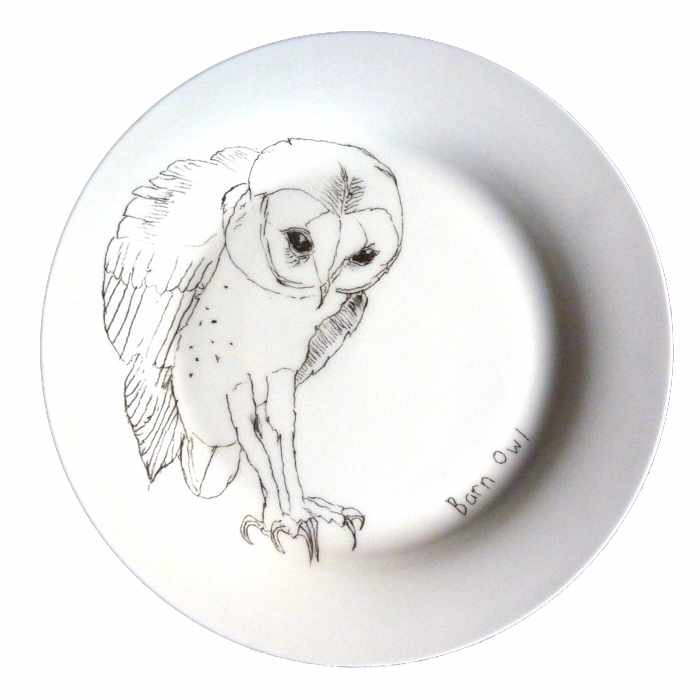 assiette chouette -barn owl- Elli Popp