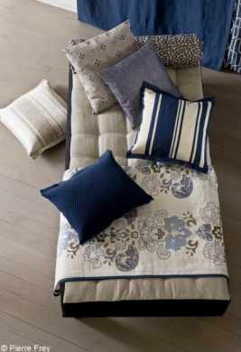 Chambre bleue tendance 2013 Pierre Frey elle.fr