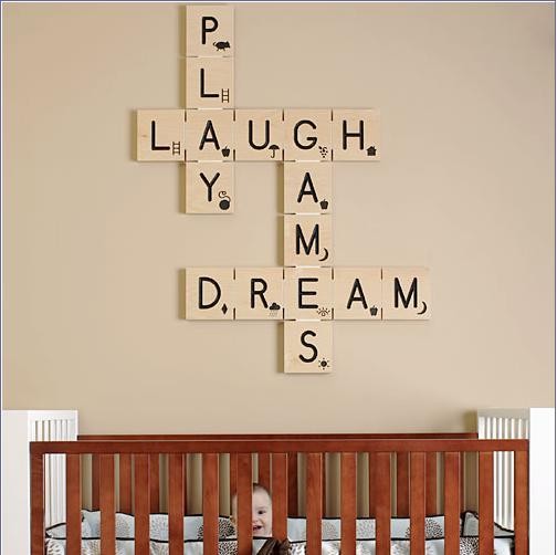 Scrabble deco chambre enfant Poshtots