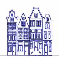 sticker maison-bleue Amsterdam ZuuZ Wall Design