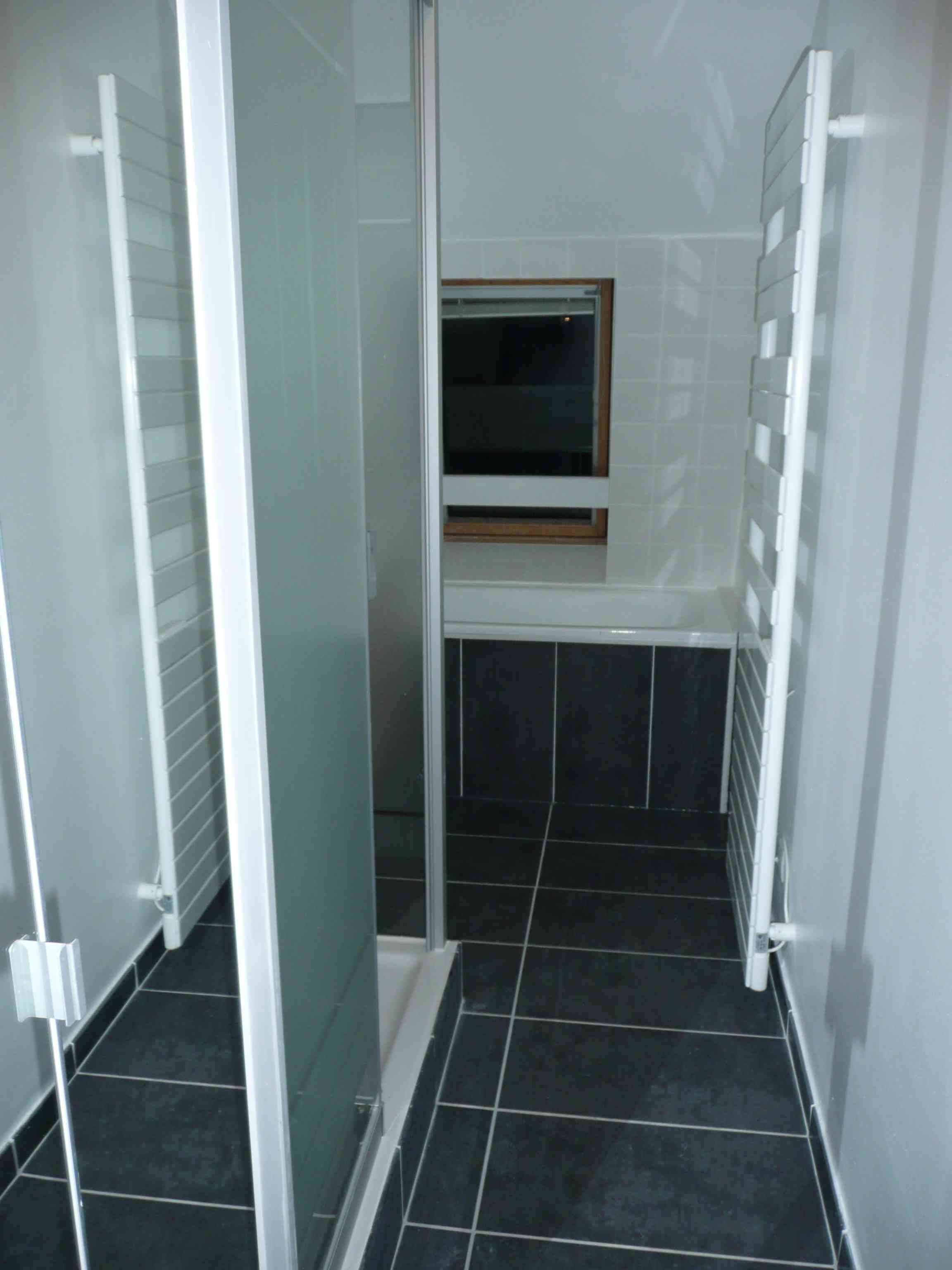 Salle de bain Lille gris sol gres ardoise