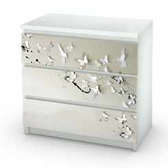 Sticker butterfly birds commode Malm MyIkea