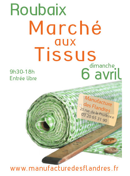 Marche aux tissus Roubaix 06-04-2014