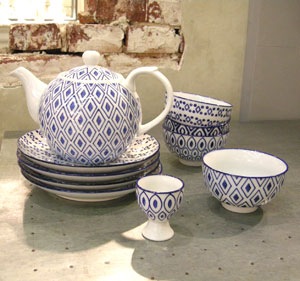 Vaisselle bleue ceramique Chehoma Decoclico
