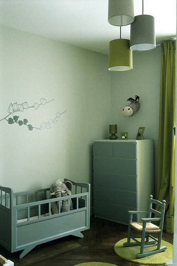 Chambre enfant gris-vert Cote-Maison