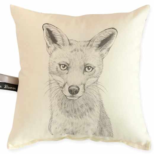 coussin tete de renard Briki vroom vroom Deco-graphic