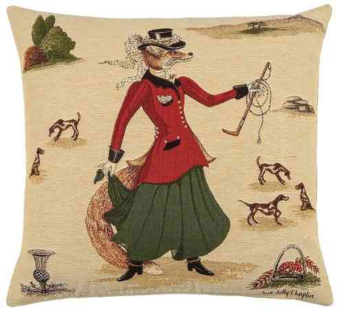 coussin-renarde-chasseur-lady-fennella-fox-Cross and Country