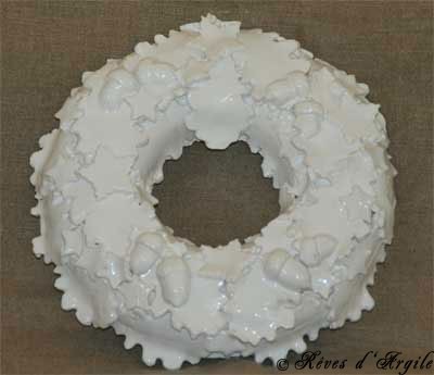 Couronne de Noel Reves-d-argile