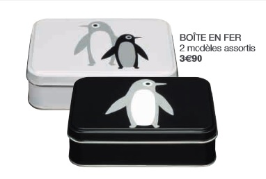 boites-fer collection Pingouin Monoprix decembre 2014