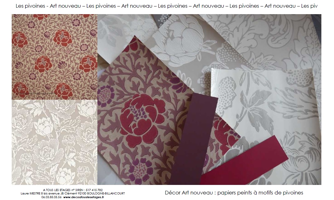 Art nouveau_Les pivoines_A tous les etages_decoration