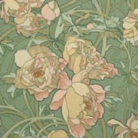 HENRI PRIVAT-LIVEMONT Quatre Planches Fleurs Décoratives Chrysanthèmes Iris Pivoines et Tulipes