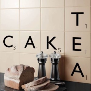 Scrabble wall tile Pinterest beautifulkitchensblog-co-uk via Nat-et-nature