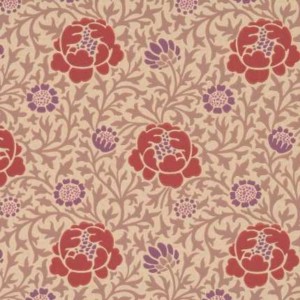 Papier peint Lansdowne Walk Little Greene coloris Plum