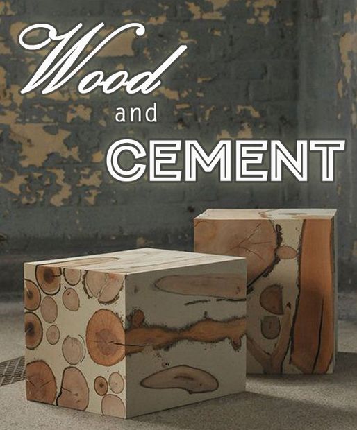 wood and cement cube