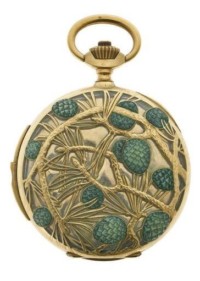 'Pine Cones' pocket watch by Rene Lalique circa 1900 Paris