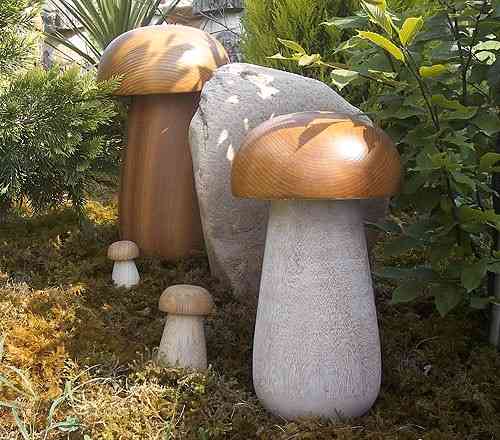 Grand champignon en bois - Objets bois pour la maison - 10 Doigts