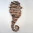 Hippocampe en bois flotté artisanal – Déco murale marine fait