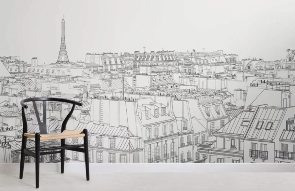 Papier Peint Panoramique Paysage Noir Et Blanc www.decoatouslesetages.fr